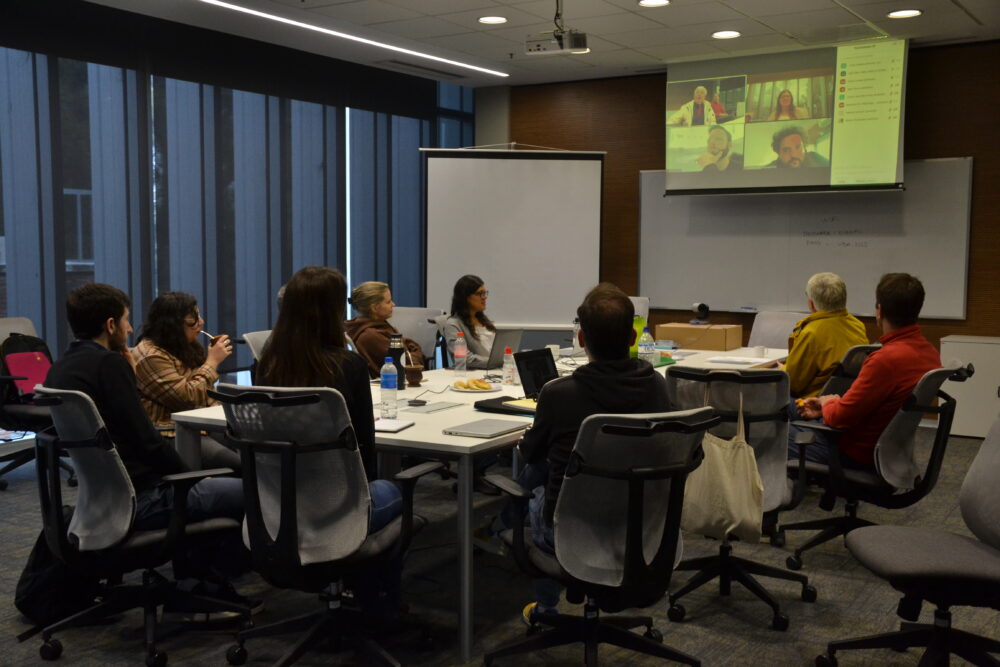 Reunión informal híbrida sobre cómo involucrarse en el WCRP, con participación mayoritaria de jóvenes investigadores con cargo permanente.